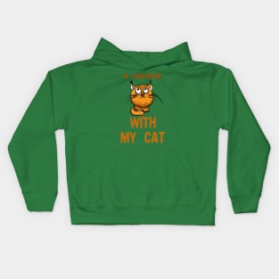 In quarantine with my cat Kids Hoodie